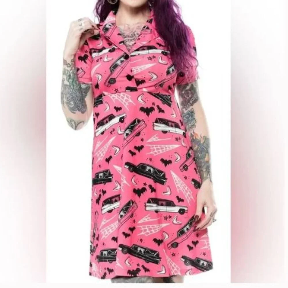 Sourpuss Death Cab Rosie Dress Size L - Picture 1 of 11